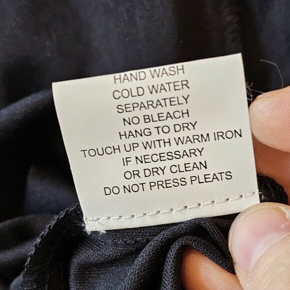 Y2K Size 8 Career Business Dress Houndstooth Empire Waist Pleated Satin Black - Picture 11 of 12